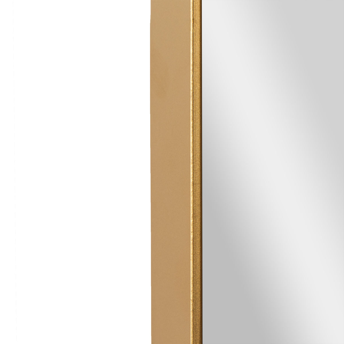 Gold,30"W x 48"L |#| Large Rectangular Accent Mirror with 2 Inch Deep Iron Frame in Gold - 48" x 30"