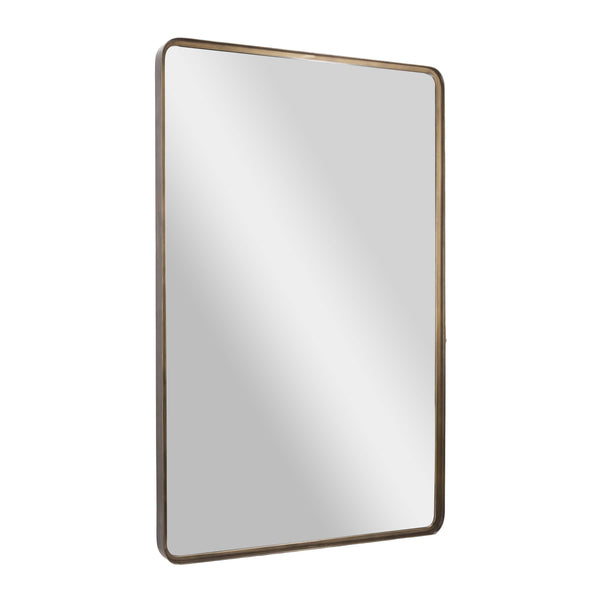 Bronze,30"W x 48"L |#| Large Rectangular Accent Mirror with 2 Inch Deep Iron Frame in Brnze - 48" x 30"