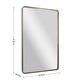 Bronze,30"W x 48"L |#| Large Rectangular Accent Mirror with 2 Inch Deep Iron Frame in Brnze - 48" x 30"