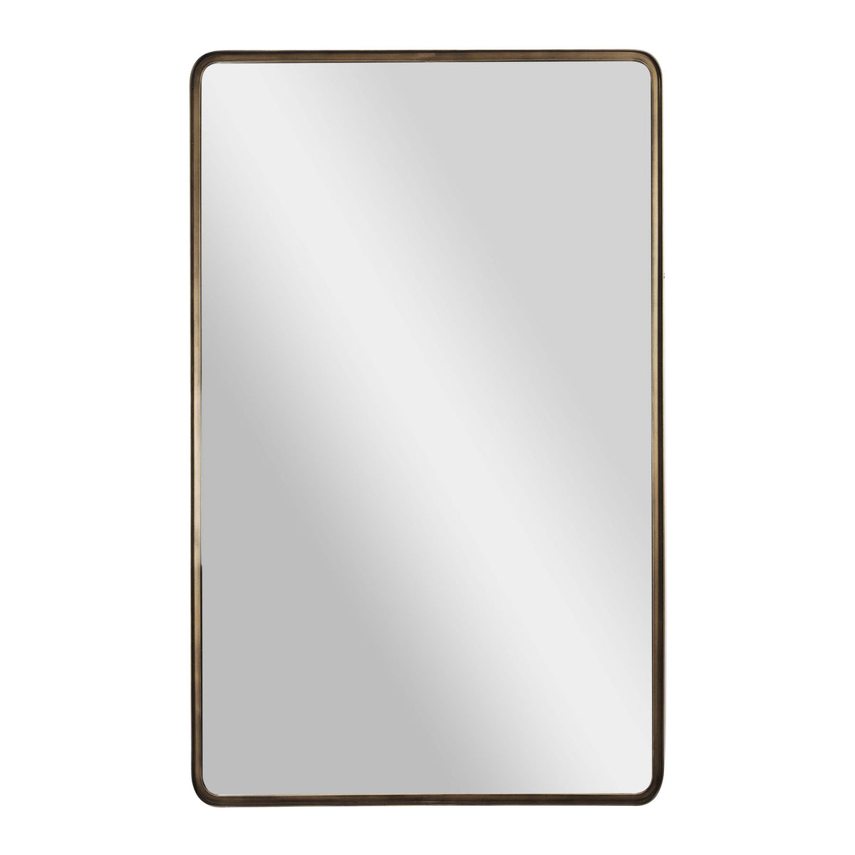 Bronze,30"W x 48"L |#| Large Rectangular Accent Mirror with 2 Inch Deep Iron Frame in Brnze - 48" x 30"
