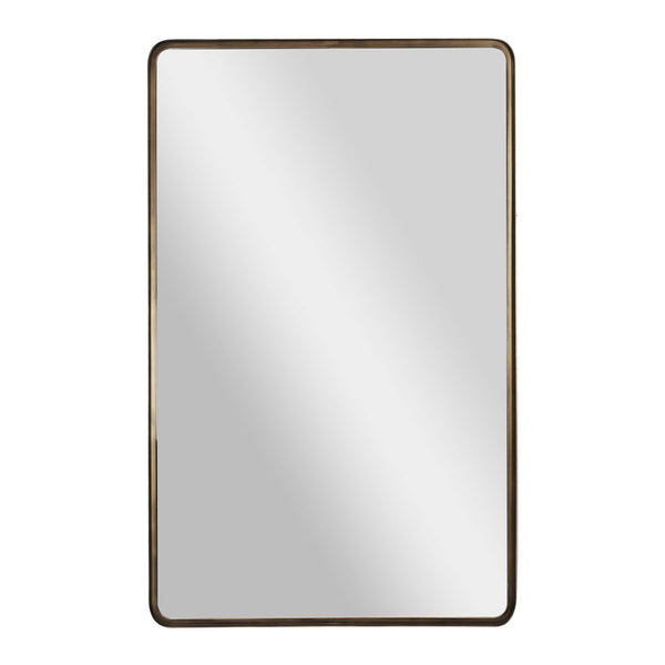 Bronze,30"W x 48"L |#| Large Rectangular Accent Mirror with 2 Inch Deep Iron Frame in Brnze - 48" x 30"