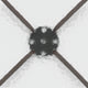 Clear/Bronze |#| 31.5inch Square Tempered Glass Metal Table with Smooth Ripple Design Top