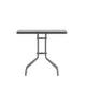 Clear/Silver |#| 31.5inch Square Tempered Glass Metal Table with Smooth Ripple Design Top