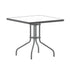 Barker 31.5'' Square Tempered Glass Metal Table