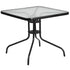 Barker 31.5'' Square Tempered Glass Metal Table