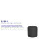 Black Fabric |#| Taut Upholstered Round Ottoman Pouf in Black Fabric - Home Furniture