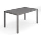 Gray |#| 60" All-Weather Patio Dining Table with Umbrella Hole - Gray