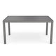Gray |#| 60" All-Weather Patio Dining Table with Umbrella Hole - Gray