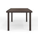 Brown |#| 60" Outdoor Rattan Wicker Patio Table with Engineered Wood Top - Brown