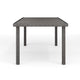 Gray |#| 60" Outdoor Rattan Wicker Patio Table with Engineered Wood Top - Gray