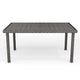 Gray |#| 60" Outdoor Rattan Wicker Patio Table with Engineered Wood Top - Gray