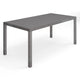Gray |#| 70" All-Weather Patio Dining Table with Umbrella Hole - Gray