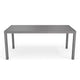 Gray |#| 70" All-Weather Patio Dining Table with Umbrella Hole - Gray