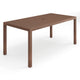 Brown |#| 70" All-Weather Patio Dining Table with Umbrella Hole - Brown