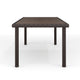 Brown |#| 70" Outdoor Rattan Wicker Patio Table with Engineered Wood Top - Brown