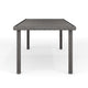 Gray |#| 70" Outdoor Rattan Wicker Patio Table with Engineered Wood Top - Gray