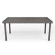 Gray |#| 70" Outdoor Rattan Wicker Patio Table with Engineered Wood Top - Gray