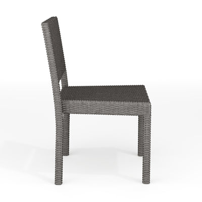 Bedford 9-Piece Indoor-Outdoor Dining Set with 8 Stackable Dining Chairs and 70" Patio Table with Engineered Wood Top in Rattan Wicker - View 2