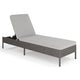 Gray |#| Outdoor Rattan Wicker Chaise Lounge Chair with All-Weather Cushions - GRY/GRY