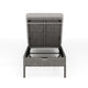 Gray |#| Outdoor Rattan Wicker Chaise Lounge Chair with All-Weather Cushions - GRY/GRY
