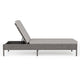 Gray |#| Outdoor Rattan Wicker Chaise Lounge Chair with All-Weather Cushions - GRY/GRY