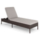 Brown |#| Outdoor Rattan Wicker Chaise Lounge Chair with All-Weather Cushions - BRN/Tan