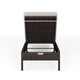 Brown |#| Outdoor Rattan Wicker Chaise Lounge Chair with All-Weather Cushions - BRN/Tan
