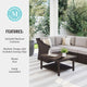 Tan Cushions/Brown Frame |#| Outdoor Modular Rattan Wicker 4-Seat Sectional Sofa with Cushions - Brown/Tan