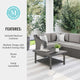 Gray Cushions/Gray Frame |#| Outdoor Modular Rattan Wicker 4-Seat Sectional Sofa with Cushions - Gray/Gray