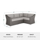 Gray Cushions/Gray Frame |#| Outdoor Modular Rattan Wicker 4-Seat Sectional Sofa with Cushions - Gray/Gray