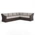 Bedford Indoor-Outdoor Modular Patio 6-Seat Sectional Sofa in Rattan Wicker with All-Weather Cushions