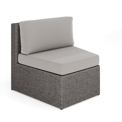 Bedford Indoor-Outdoor Modular Patio Curved Sectional Sofa Seat in Rattan Wicker with All-Weather Cushions - View 1