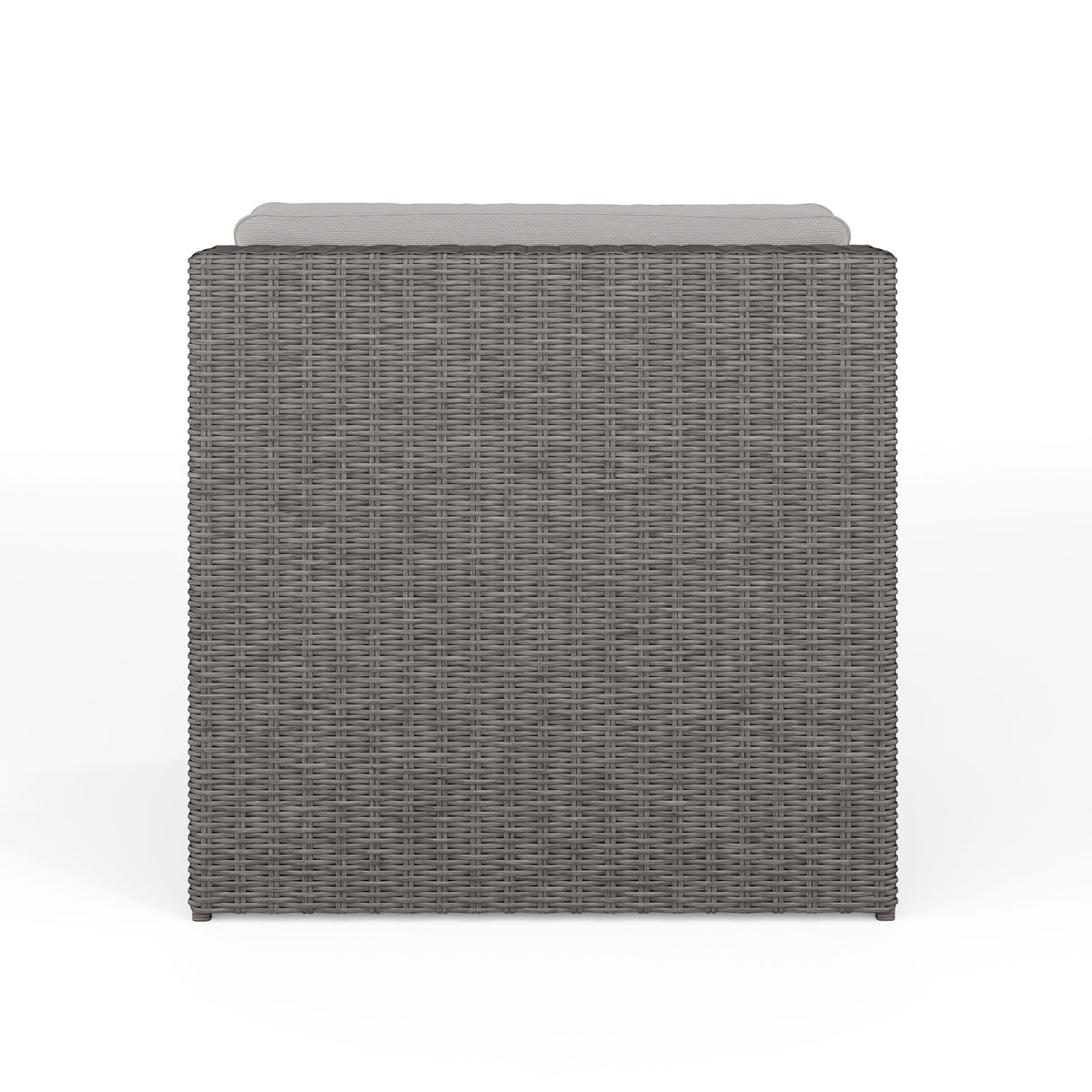 Gray Cushions/Gray Frame |#| Outdoor Modular Rattan Wicker Patio Curved Sectional Sofa Seat - Gray/Gray