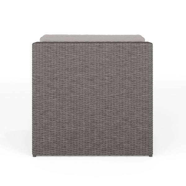 Gray Cushions/Gray Frame |#| Outdoor Modular Rattan Wicker Patio Curved Sectional Sofa Seat - Gray/Gray