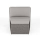 Gray Cushions/Gray Frame |#| Outdoor Modular Rattan Wicker Patio Curved Sectional Sofa Seat - Gray/Gray