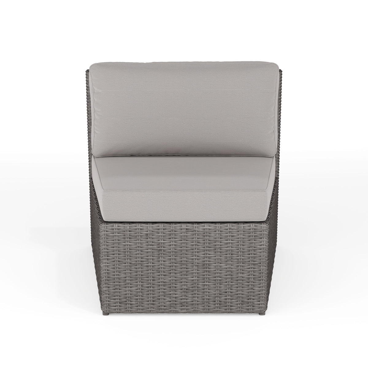 Gray Cushions/Gray Frame |#| Outdoor Modular Rattan Wicker Patio Curved Sectional Sofa Seat - Gray/Gray