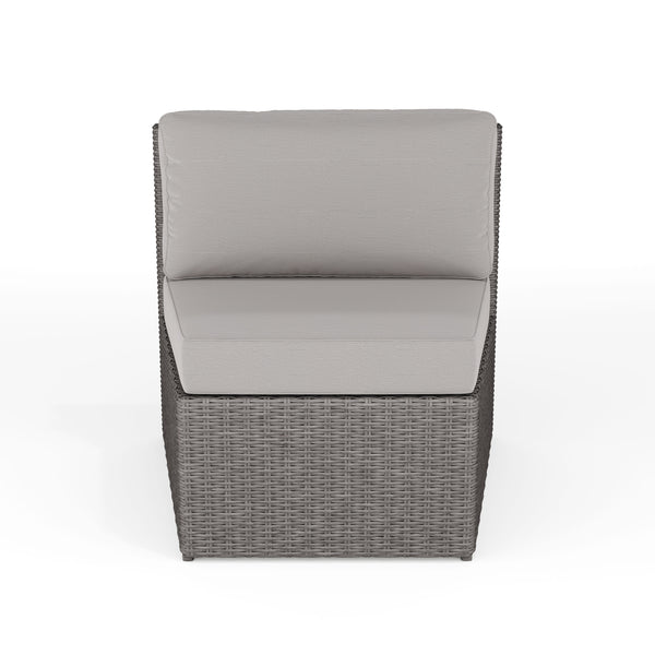 Tan Cushions/Brown Frame |#| Outdoor Modular Rattan Wicker Patio Curved Sectional Sofa Seat - Brown/Tan
