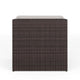 Tan Cushions/Brown Frame |#| Outdoor Modular Rattan Wicker Patio Curved Sectional Sofa Seat - Brown/Tan
