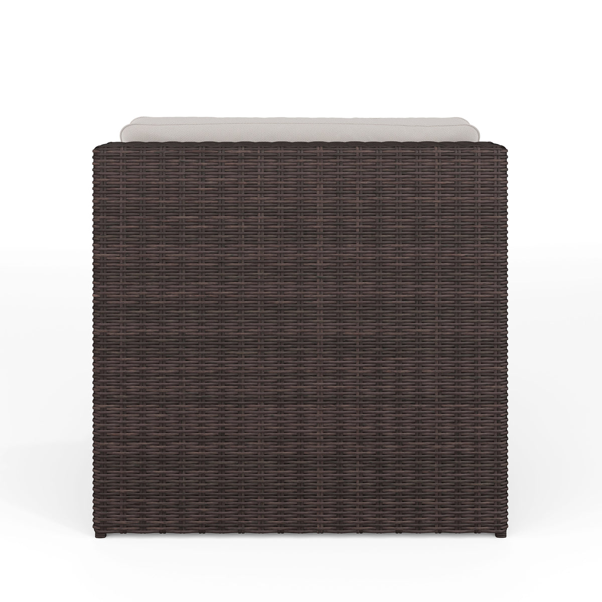 Tan Cushions/Brown Frame |#| Outdoor Modular Rattan Wicker Patio Curved Sectional Sofa Seat - Brown/Tan