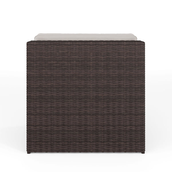 Tan Cushions/Brown Frame |#| Outdoor Modular Rattan Wicker Patio Curved Sectional Sofa Seat - Brown/Tan