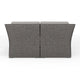 Gray Cushions/Gray Frame |#| Outdoor Modular Rattan Wicker Loveseat with All-Weather Cushions - Gray/Gray