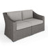 Bedford Indoor-Outdoor Modular Patio Loveseat in Rattan Wicker with All-Weather Cushions