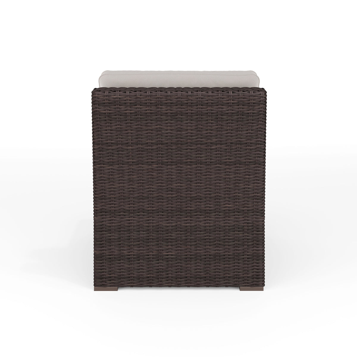 Tan Cushions/Brown Frame |#| Outdoor Modular Rattan Wicker Patio Sectional Sofa Center Seat - Brown/Tan
