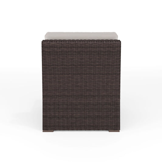 Bedford Indoor-Outdoor Modular Patio Sectional Sofa Center Seat in Rattan Wicker with All-Weather Cushions