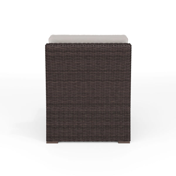 Tan Cushions/Brown Frame |#| Outdoor Modular Rattan Wicker Patio Sectional Sofa Center Seat - Brown/Tan
