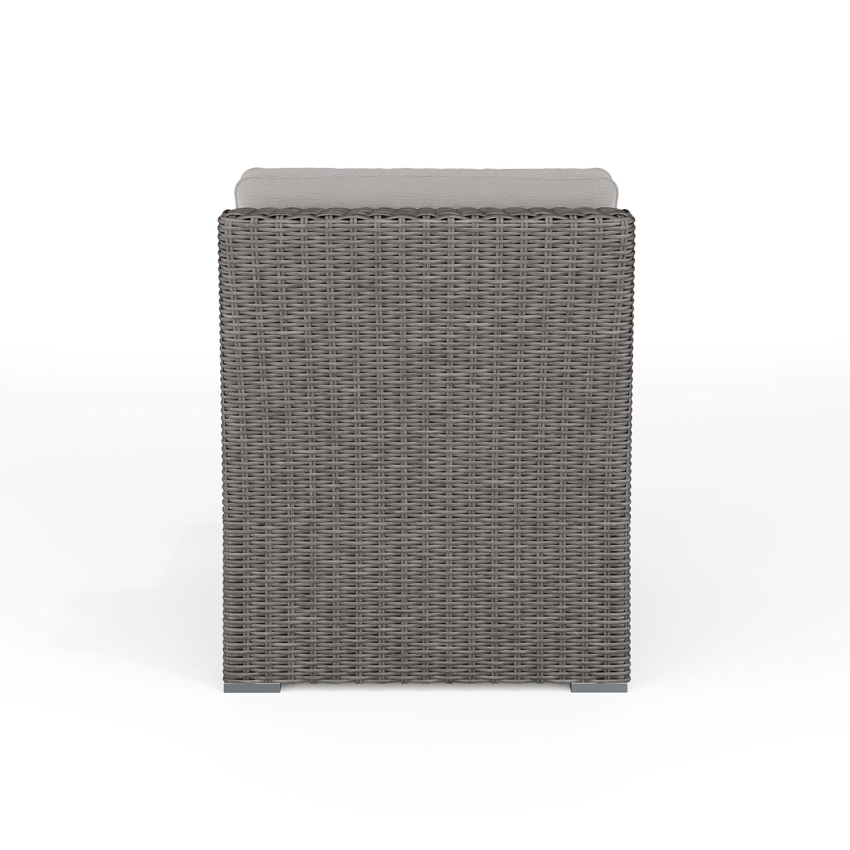 Gray Cushions/Gray Frame |#| Outdoor Modular Rattan Wicker Patio Sectional Sofa Center Seat - Gray/Gray