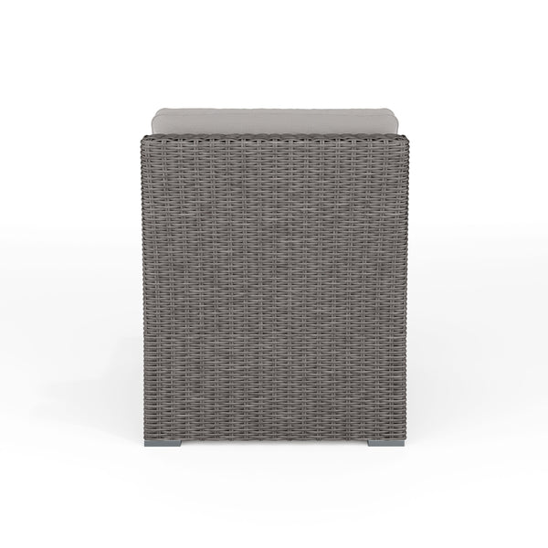 Gray Cushions/Gray Frame |#| Outdoor Modular Rattan Wicker Patio Sectional Sofa Center Seat - Gray/Gray