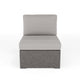 Gray Cushions/Gray Frame |#| Outdoor Modular Rattan Wicker Patio Sectional Sofa Center Seat - Gray/Gray