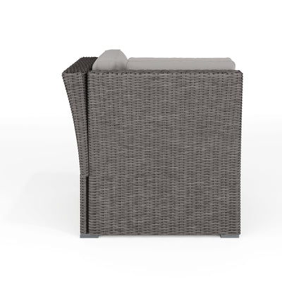 Bedford Indoor-Outdoor Modular Patio Sectional Sofa Corner Seat in Rattan Wicker with All-Weather Cushions - View 2