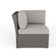 Gray Cushions/Gray Frame |#| Outdoor Modular Rattan Wicker Patio Sectional Sofa Corner Seat - Gray/Gray